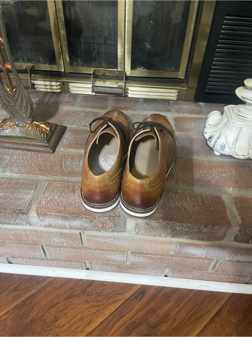 T&G Tan & Dark Brown Wingtip Brogues